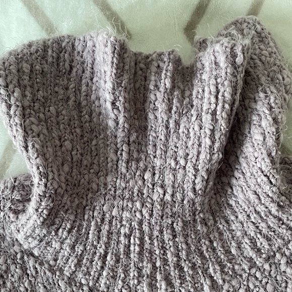 Loved, Reaction by Kenneth Cole Lilac Purple Chunky Turtleneck Cowl Sweater sz S - Picture 6 of 7